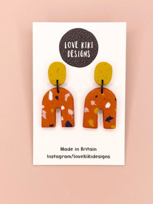 love kiki orange and yellow terrazzo
