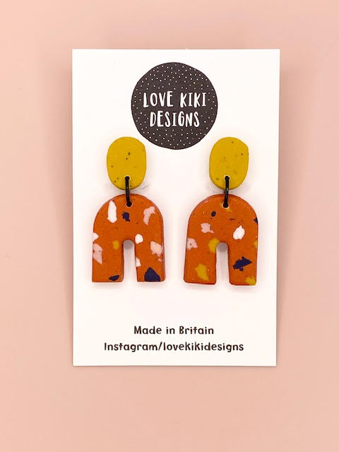 love kiki orange and yellow terrazzo
