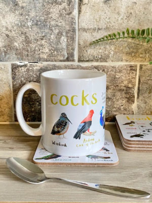 Ceramic bird mug - Cocks