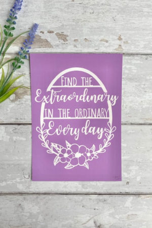 find the extraordinary purple