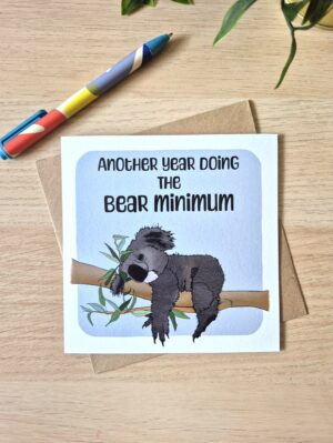 Bear Minimum Greeting Card
